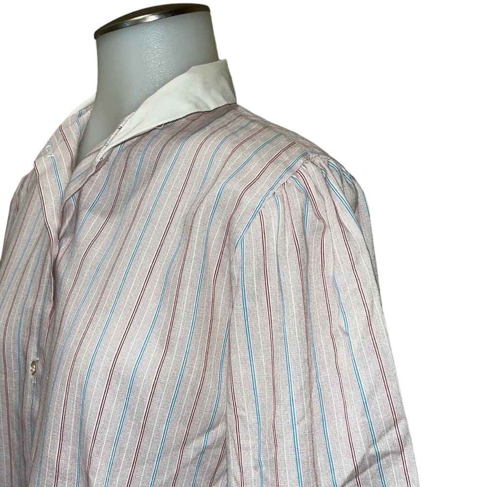 Vintage Land ‘n Sea Striped Button Blouse~Top~Vtg sz 34~See Measurements